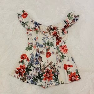 Windsor Floral Off The Shoulder Romper